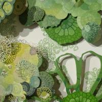Green Coral design made of paper