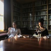 Reading group meets in AD White House library