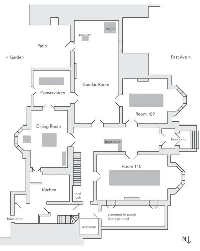 diagram layout of all rooms available 