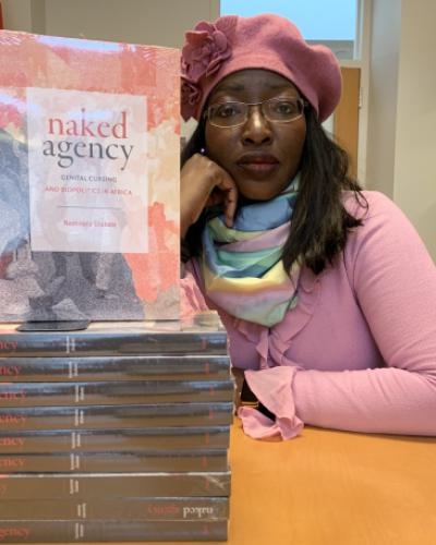 Professor Diabate with her new book, Naked Agency.